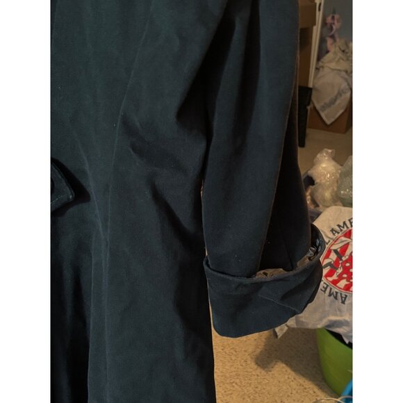 Subterranea Black Long Cotton Jacket With Silver Buttons Size S Gothic Coat - Picture 11 of 12